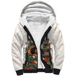 Never Underestimate A Girl Who Loves Reading Books Sherpa Hoodie African Book Lovers
