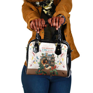 Never Underestimate A Girl Who Loves Reading Books Shoulder Handbag African Book Lovers