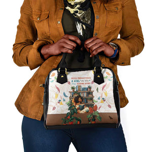 Never Underestimate A Girl Who Loves Reading Books Shoulder Handbag African Book Lovers