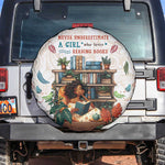Never Underestimate A Girl Who Loves Reading Books Spare Tire Cover African Book Lovers