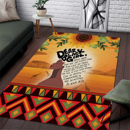 Dear Black Girl Area Rug African Pride Black Women
