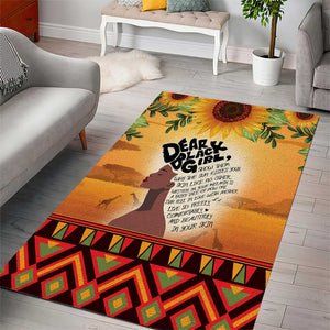 Dear Black Girl Area Rug African Pride Black Women