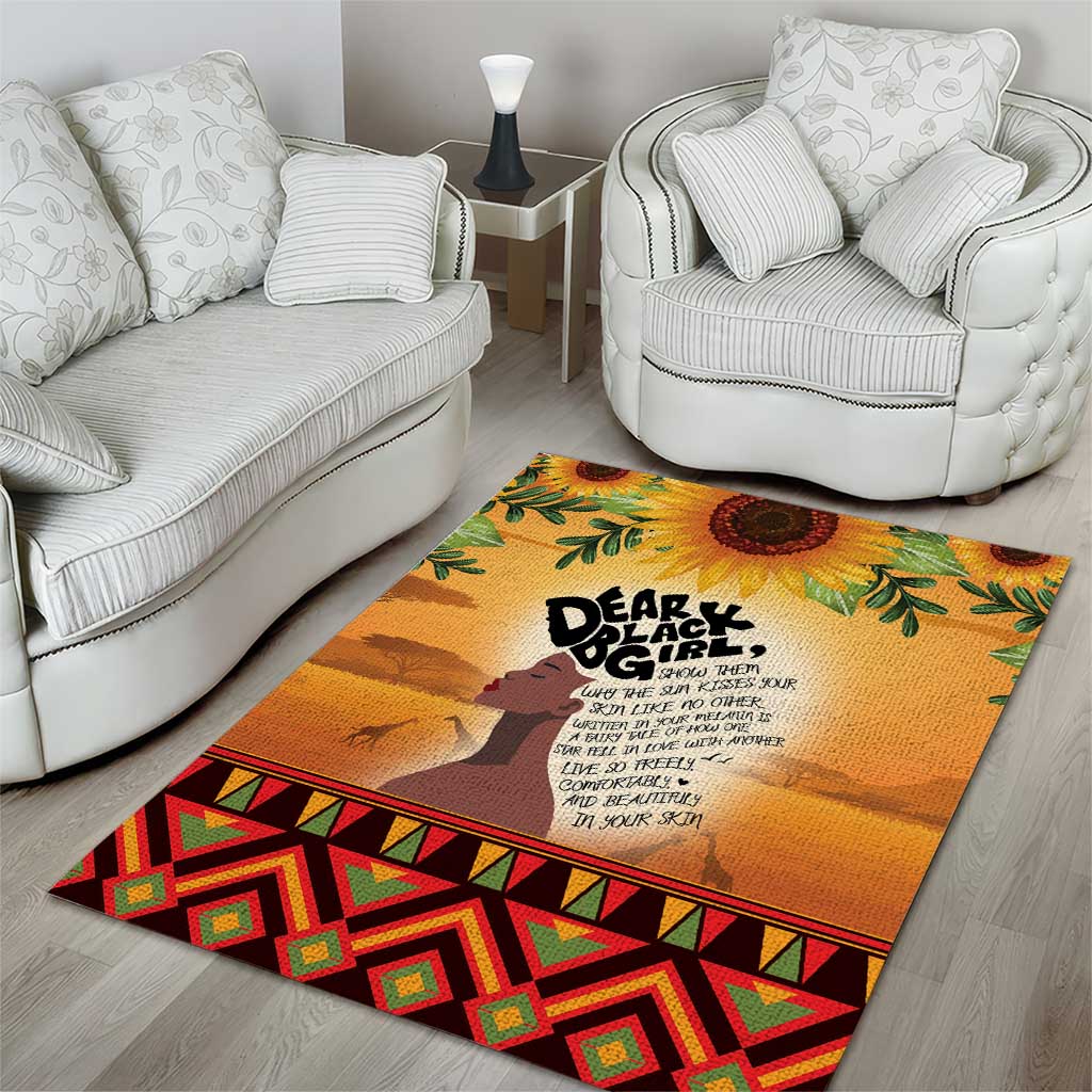 Dear Black Girl Area Rug African Pride Black Women
