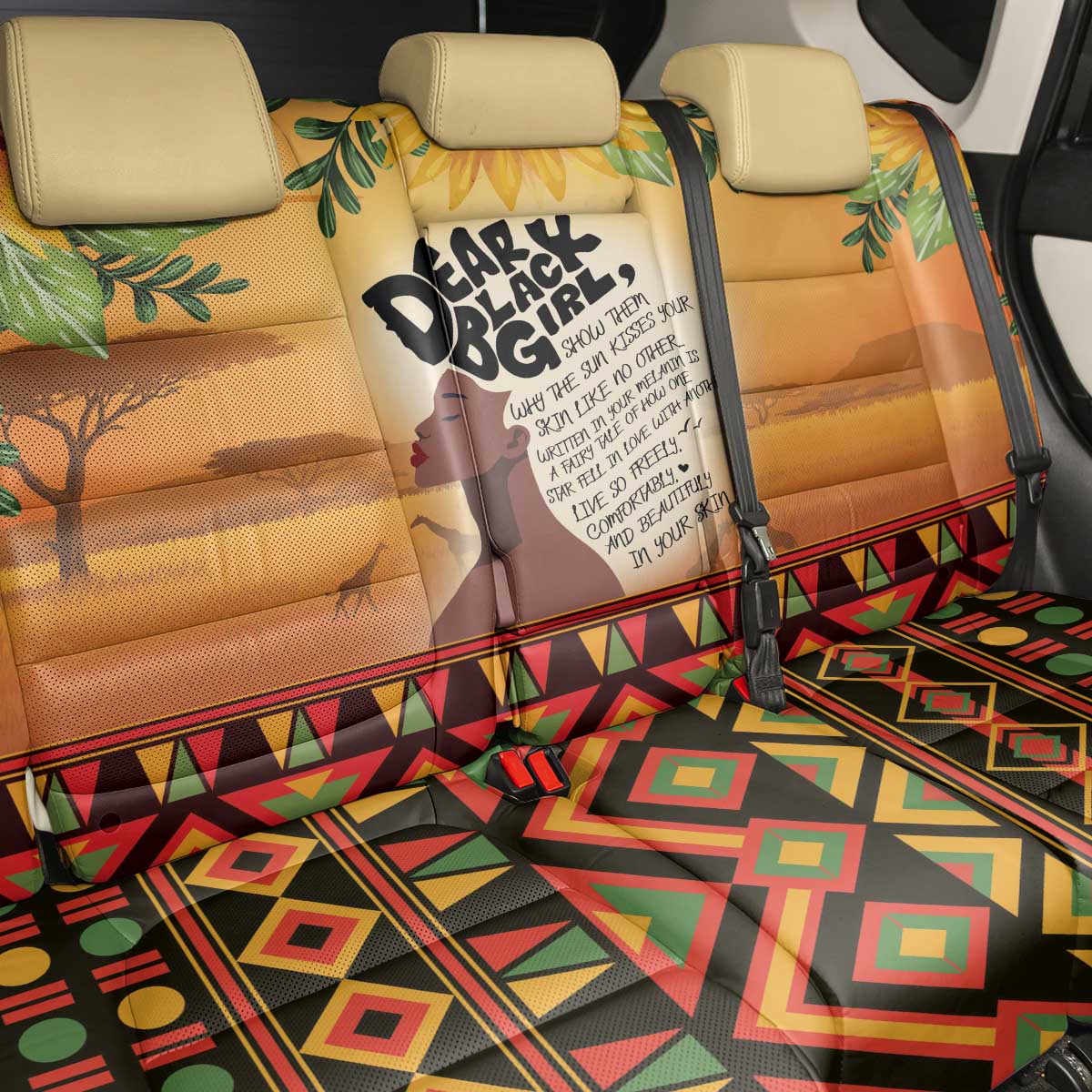 Dear Black Girl Back Car Seat Cover African Pride Black Women