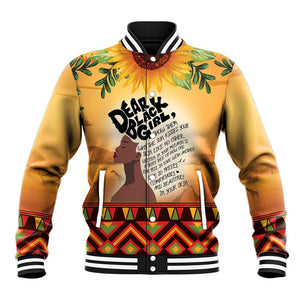 Dear Black Girl Baseball Jacket African Pride Black Women