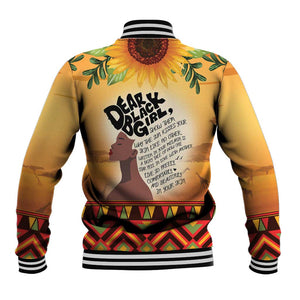 Dear Black Girl Baseball Jacket African Pride Black Women