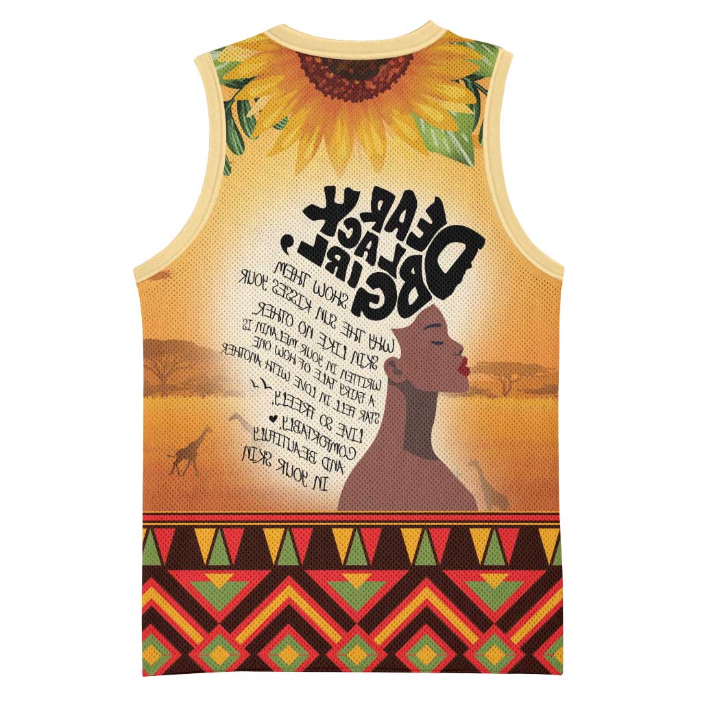 Dear Black Girl Basketball Jersey African Pride Black Women - African Pride