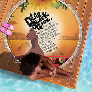 Dear Black Girl Beach Blanket African Pride Black Women