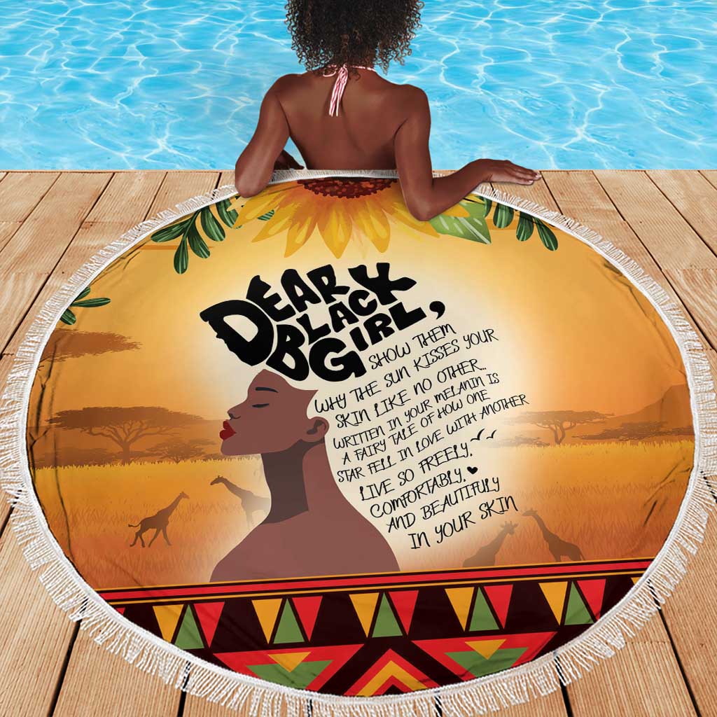 Dear Black Girl Beach Blanket African Pride Black Women