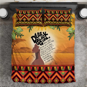 Dear Black Girl Bedding Set African Pride Black Women