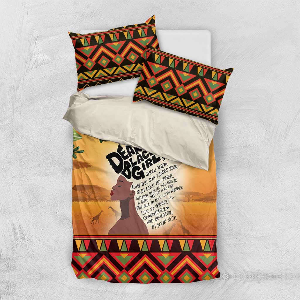 Dear Black Girl Bedding Set African Pride Black Women