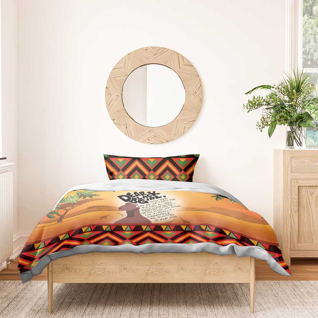 Dear Black Girl Bedding Set African Pride Black Women