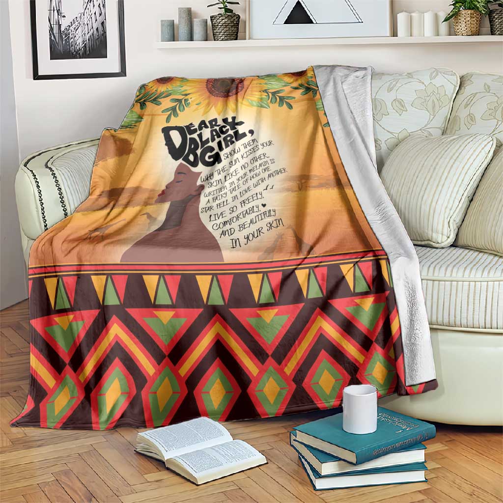 Dear Black Girl Blanket African Pride Black Women