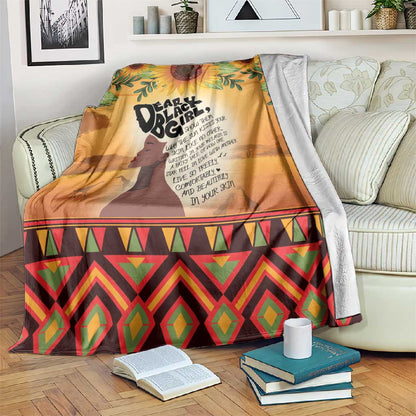 Dear Black Girl Blanket African Pride Black Women