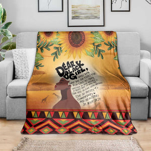 Dear Black Girl Blanket African Pride Black Women