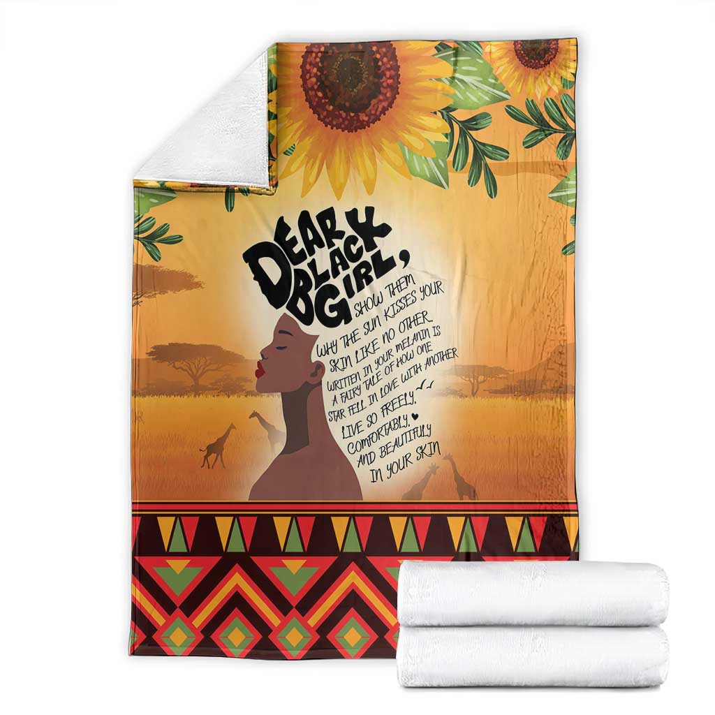 Dear Black Girl Blanket African Pride Black Women
