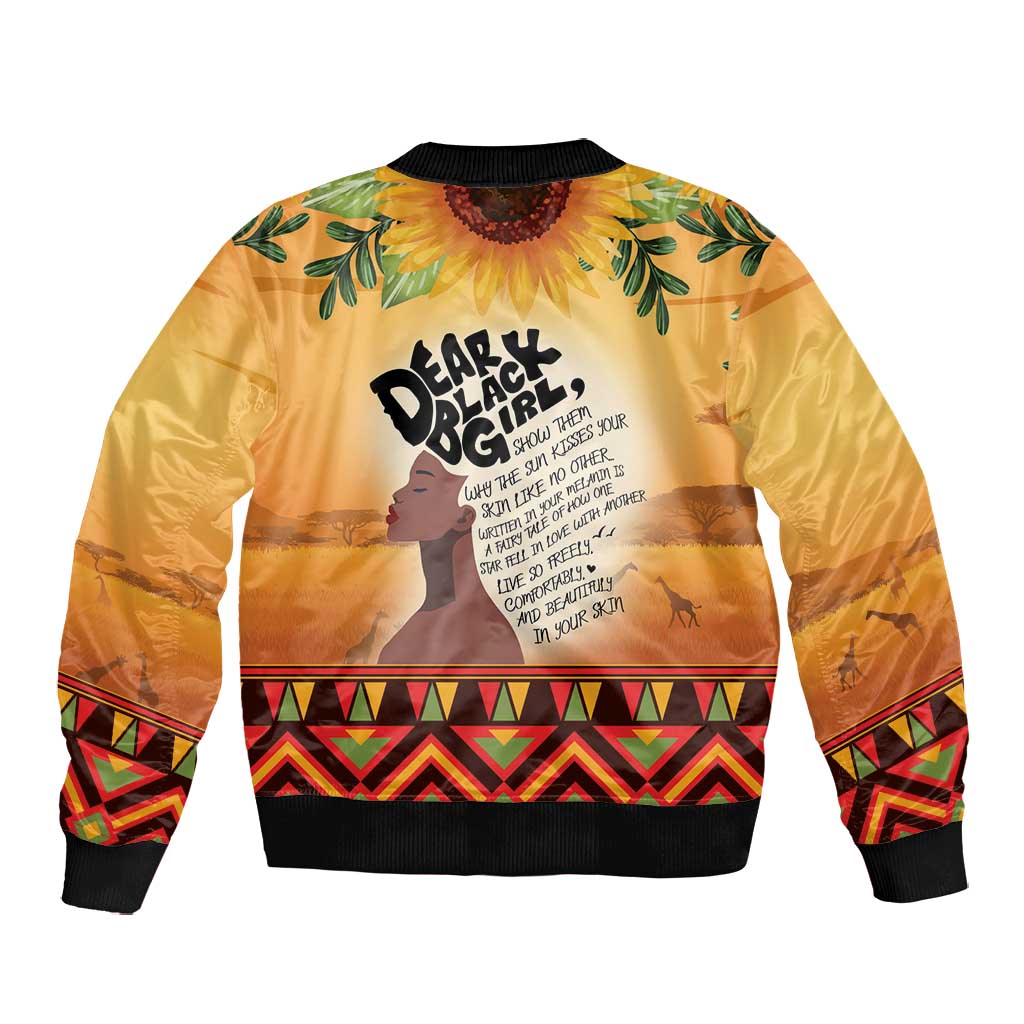 Dear Black Girl Bomber Jacket African Pride Black Women