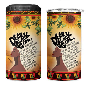 Dear Black Girl 4 in 1 Can Cooler Tumbler African Pride Black Women