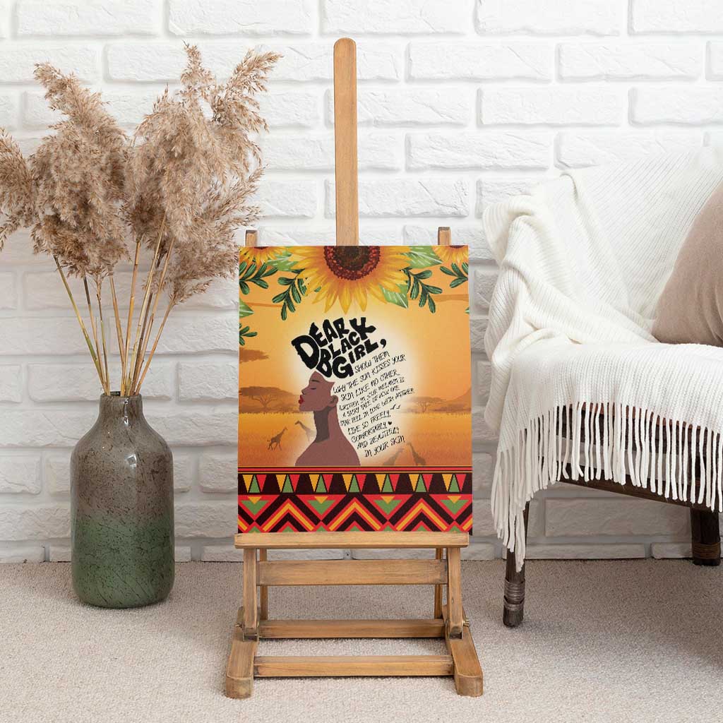 Dear Black Girl Canvas Wall Art African Pride Black Women