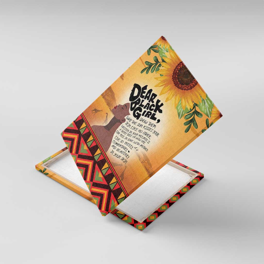 Dear Black Girl Canvas Wall Art African Pride Black Women