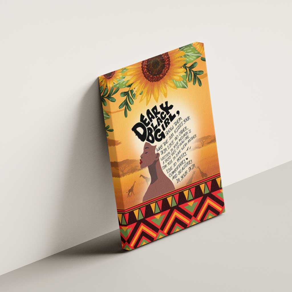 Dear Black Girl Canvas Wall Art African Pride Black Women