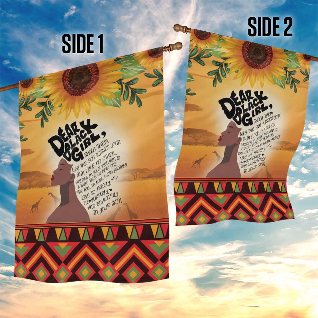 Dear Black Girl Garden Flag African Pride Black Women