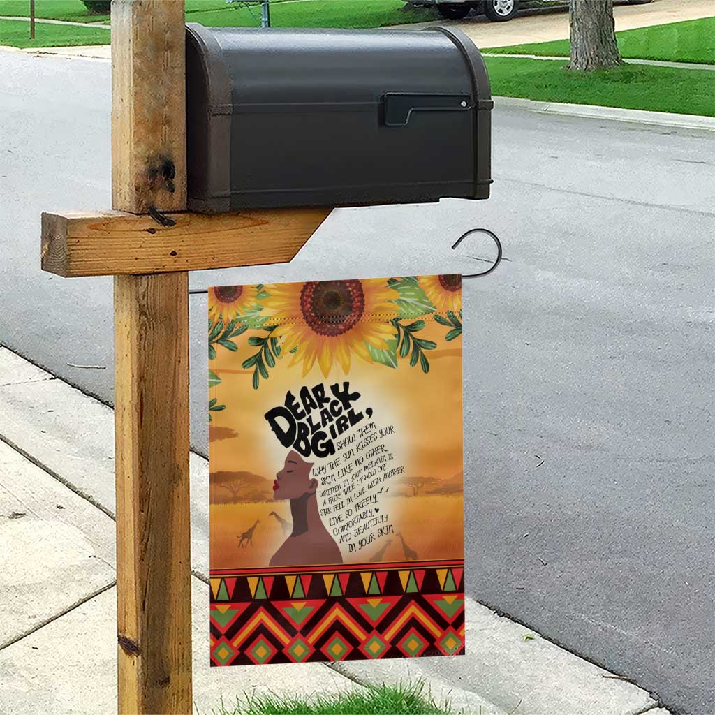 Dear Black Girl Garden Flag African Pride Black Women