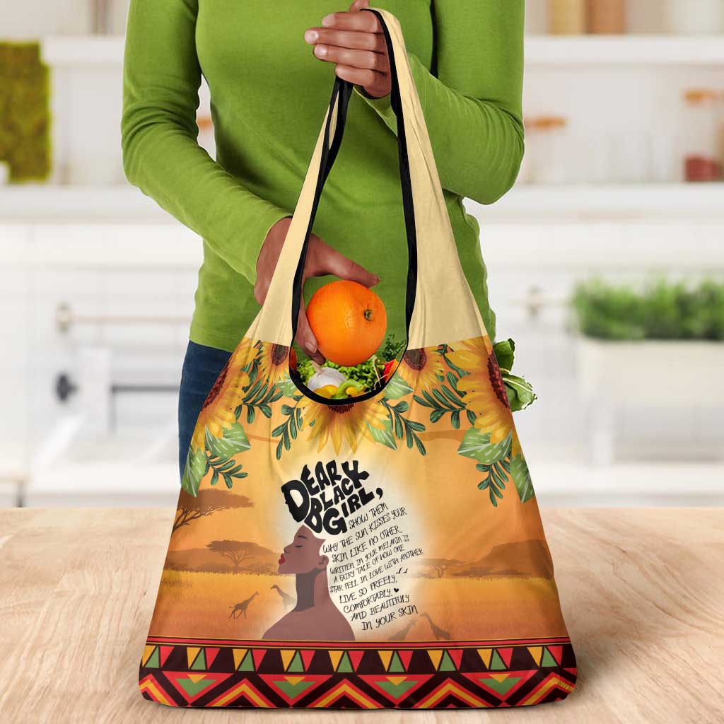 Dear Black Girl Grocery Bag African Pride Black Women