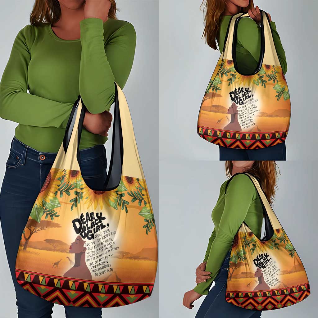 Dear Black Girl Grocery Bag African Pride Black Women