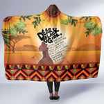 Dear Black Girl Hooded Blanket African Pride Black Women