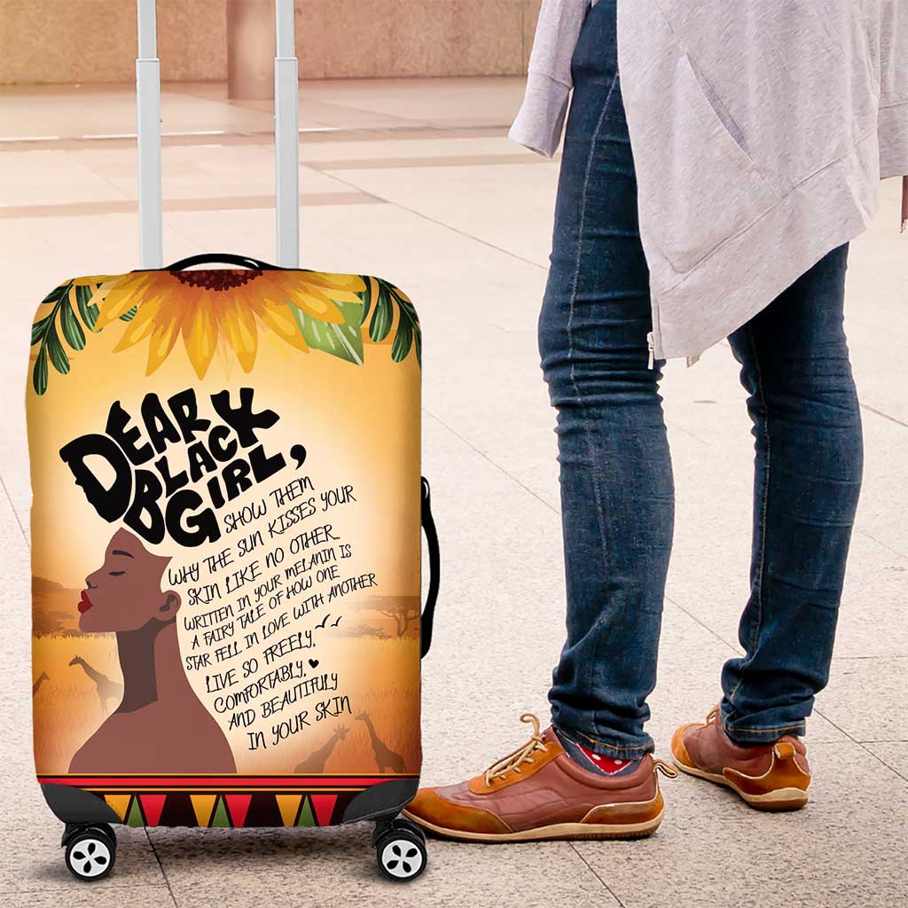 Dear Black Girl Luggage Cover African Pride Black Women
