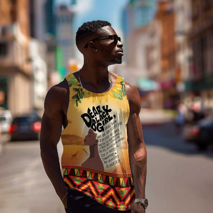 Dear Black Girl Men Tank Top African Pride Black Women