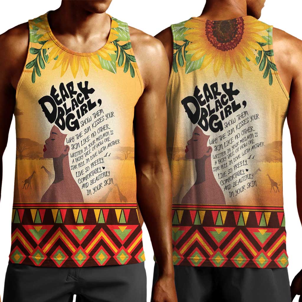 Dear Black Girl Men Tank Top African Pride Black Women