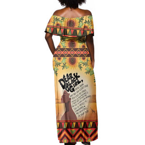 Dear Black Girl Off Shoulder Maxi Dress African Pride Black Women