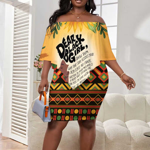 Dear Black Girl Off Shoulder Short Dress African Pride Black Women