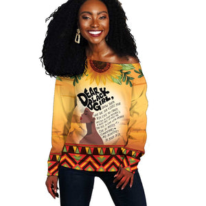 Dear Black Girl Off Shoulder Sweater African Pride Black Women