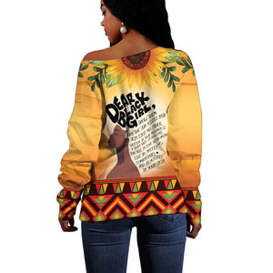 Dear Black Girl Off Shoulder Sweater African Pride Black Women