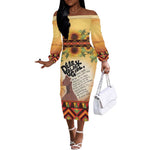 Dear Black Girl Off The Shoulder Long Sleeve Dress African Pride Black Women