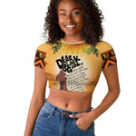 Dear Black Girl Raglan Cropped T shirt African Pride Black Women