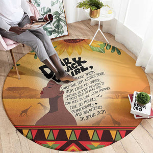 Dear Black Girl Round Carpet African Pride Black Women