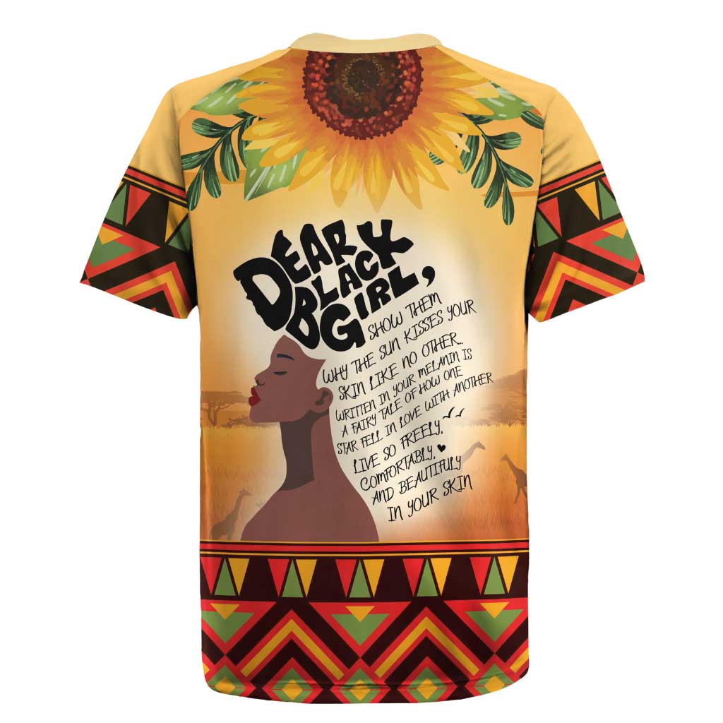 Dear Black Girl Rugby Jersey African Pride Black Women