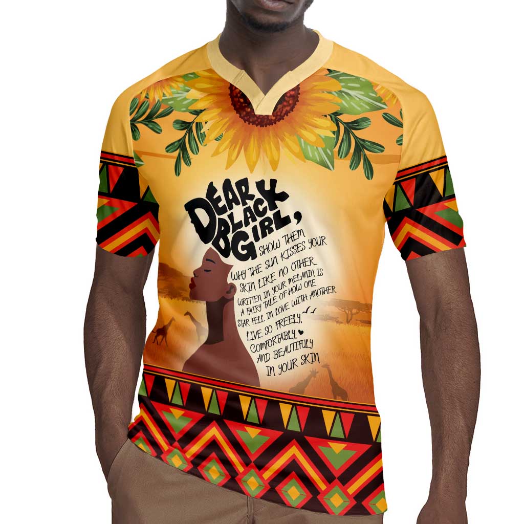 Dear Black Girl Rugby Jersey African Pride Black Women