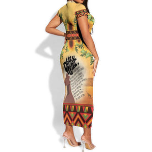 Dear Black Girl Short Sleeve Bodycon Dress African Pride Black Women DT04