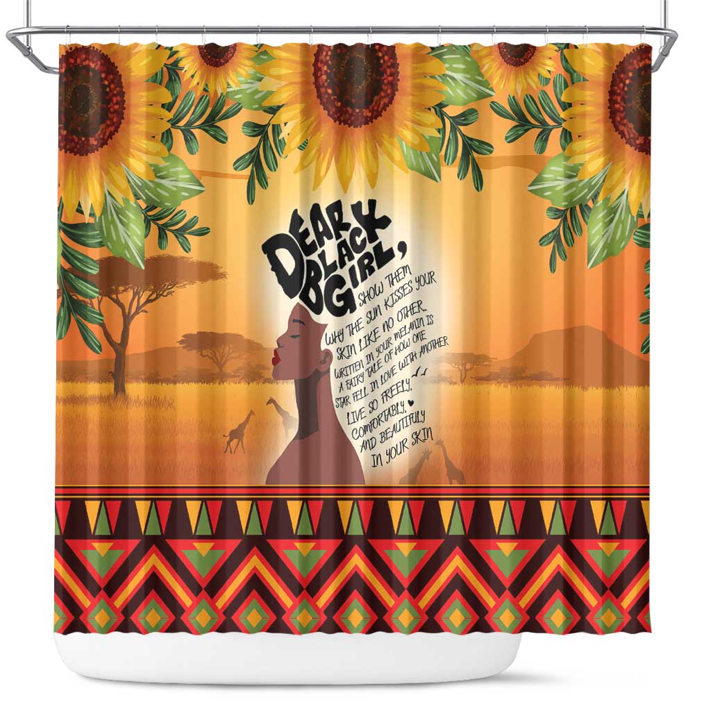 Dear Black Girl Shower Curtain African Pride Black Women