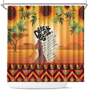 Dear Black Girl Shower Curtain African Pride Black Women