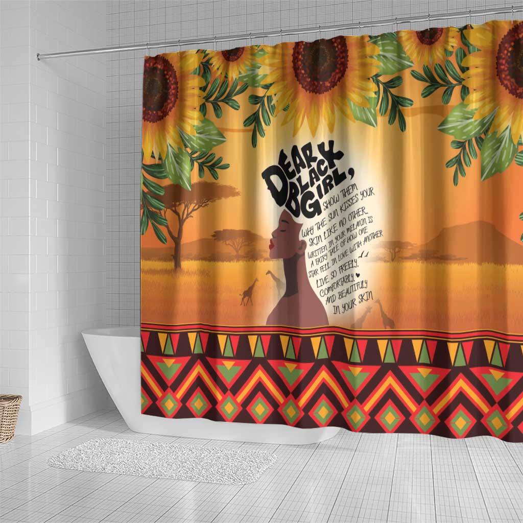 Dear Black Girl Shower Curtain African Pride Black Women