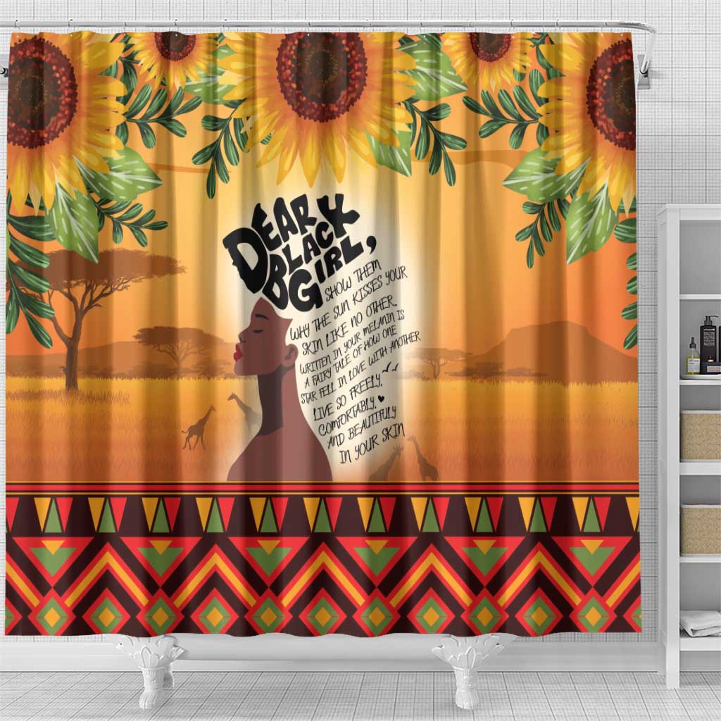 Dear Black Girl Shower Curtain African Pride Black Women
