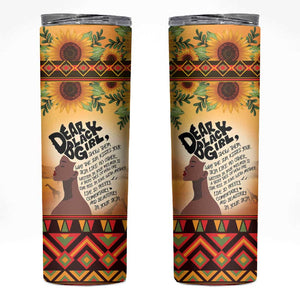 Dear Black Girl Skinny Tumbler African Pride Black Women