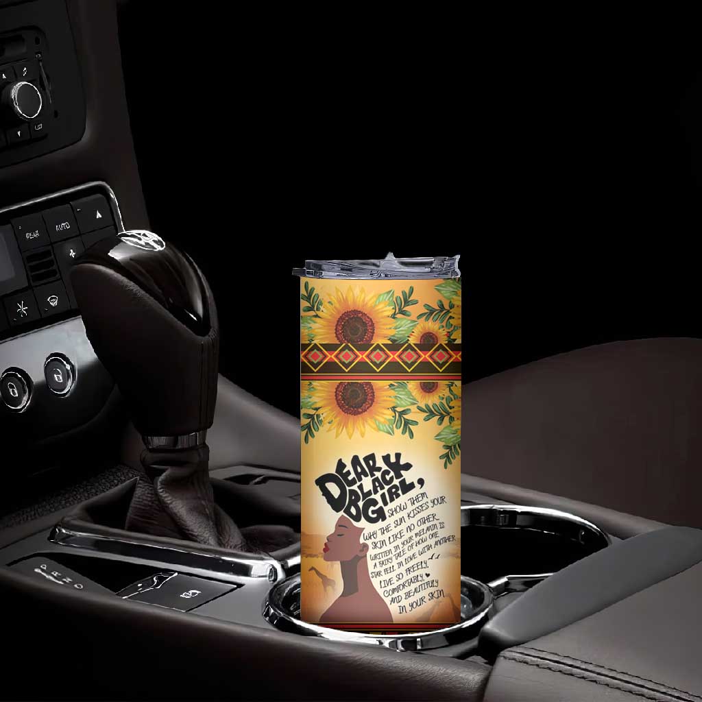 Dear Black Girl Skinny Tumbler African Pride Black Women