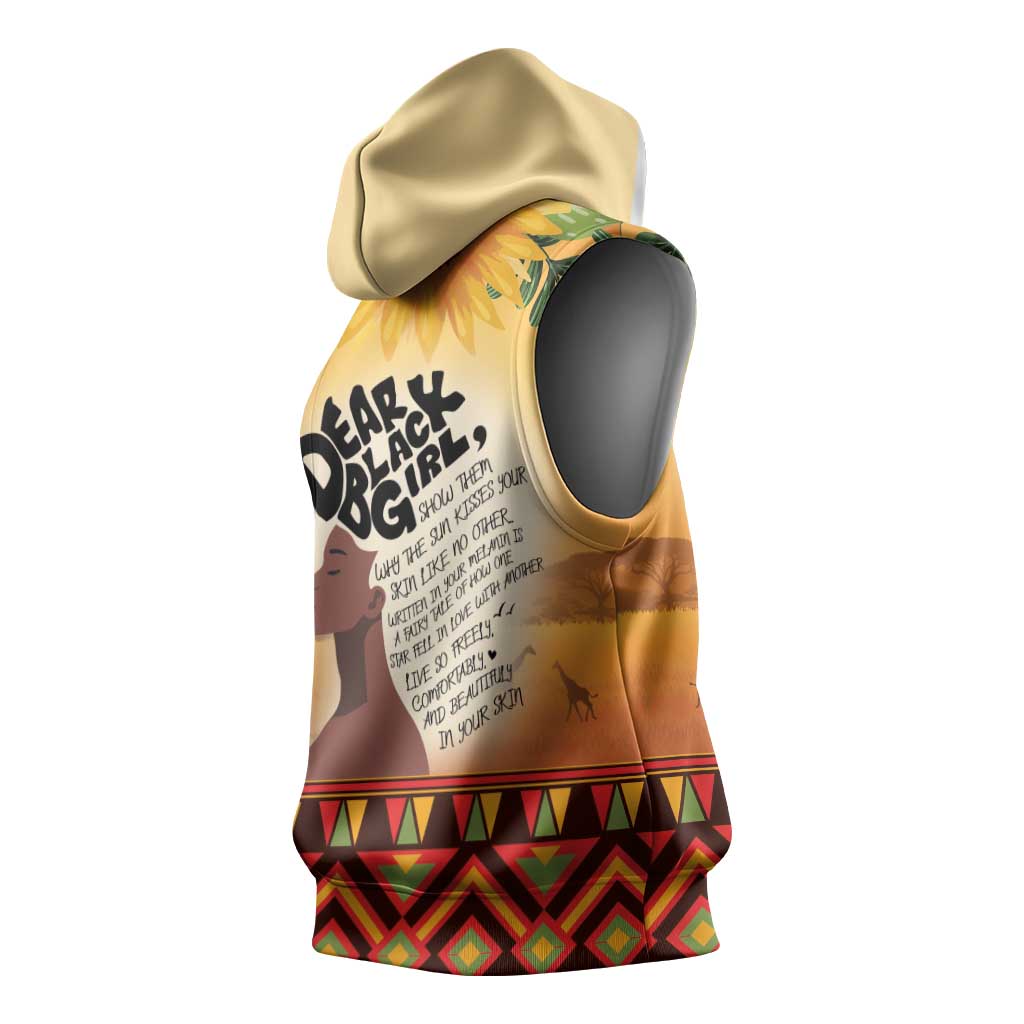 Dear Black Girl Sleeveless Hoodie African Pride Black Women - African Pride
